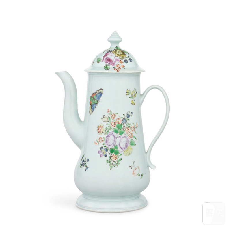 A Liverpool (Richard Chaffers) coffee pot and cover, circa 1756-60